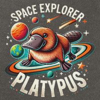 Space Explorer Platypus Platypus VenomPlatypus Flosser Cotton Canvas Backpack