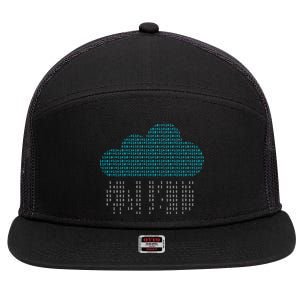 Software Engineer Programming Computer Developer Coder Gift 7 Panel Mesh Trucker Snapback Hat