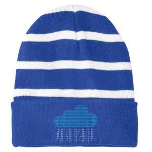 Software Engineer Programming Computer Developer Coder Gift Striped Beanie with Solid Band