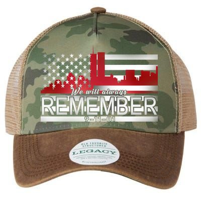 September 11th We Will Always Remember 9-11-01 Legacy Tie Dye Trucker Hat