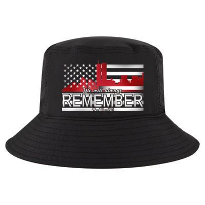 September 11th We Will Always Remember 9-11-01 Cool Comfort Performance Bucket Hat