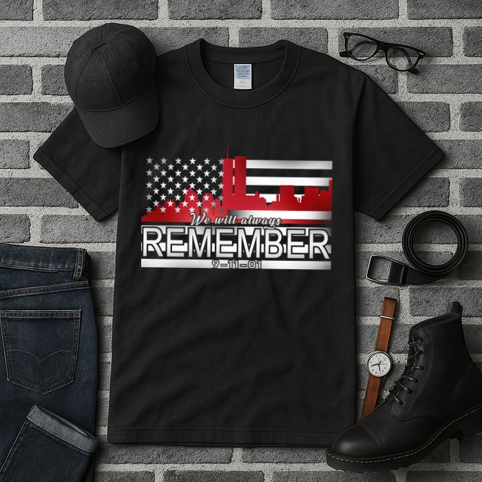 September 11th We Will Always Remember 9-11-01 Tall T-Shirt