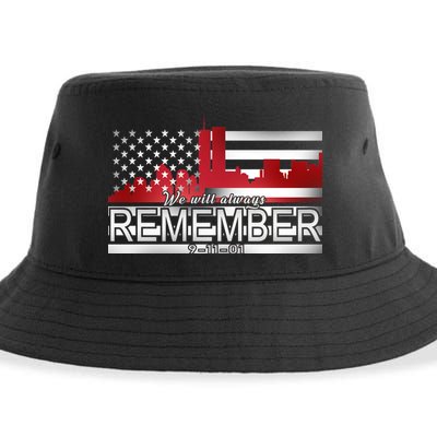 September 11th We Will Always Remember 9-11-01 Sustainable Bucket Hat