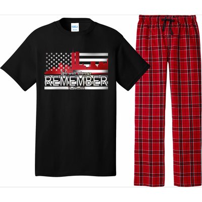 September 11th We Will Always Remember 9-11-01 Pajama Set