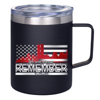 September 11th We Will Always Remember 9-11-01 12oz Stainless Steel Coffee Mug