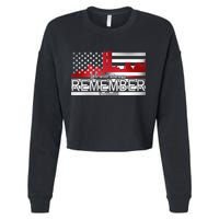 September 11th We Will Always Remember 9-11-01 Cropped Pullover Crew