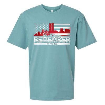 September 11th We Will Always Remember 9-11-01 Sueded Cloud Jersey T-Shirt