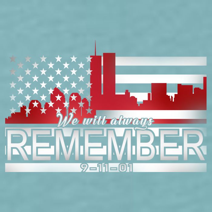 September 11th We Will Always Remember 9-11-01 Sueded Cloud Jersey T-Shirt
