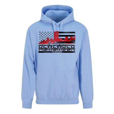 September 11th We Will Always Remember 9-11-01 Unisex Surf Hoodie