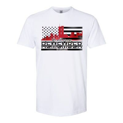 September 11th We Will Always Remember 9-11-01 Softstyle® CVC T-Shirt