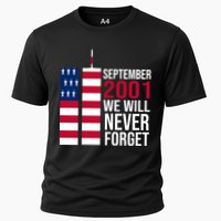 September 2001 We Will Never Forgot 20Th Anniversary 9-11 Cooling Performance Crew T-Shirt