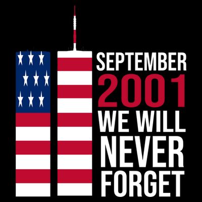 September 2001 We Will Never Forgot 20Th Anniversary 9-11 T-Shirt