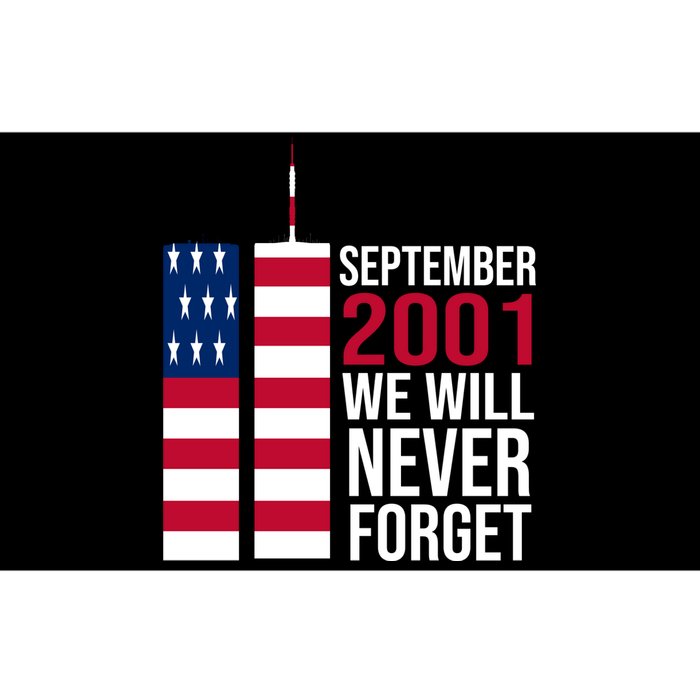 September 2001 We Will Never Forgot 20Th Anniversary 9-11 Bumper Sticker