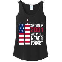 September 2001 We Will Never Forgot 20Th Anniversary 9-11 Ladies Essential Tank