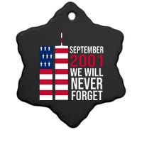 September 2001 We Will Never Forgot 20Th Anniversary 9-11 Ceramic Star Ornament