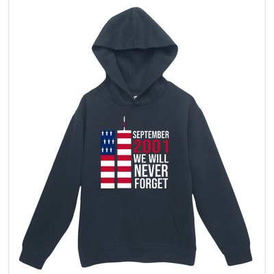 September 2001 We Will Never Forgot 20Th Anniversary 9-11 Urban Pullover Hoodie