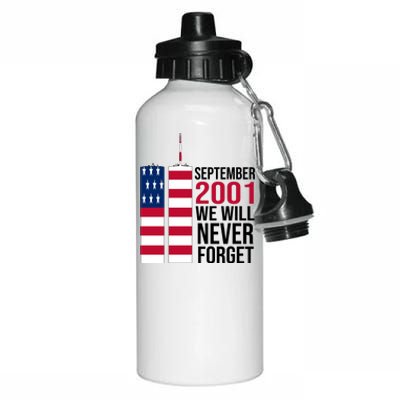 September 2001 We Will Never Forgot 20Th Anniversary 9-11 Aluminum Water Bottle