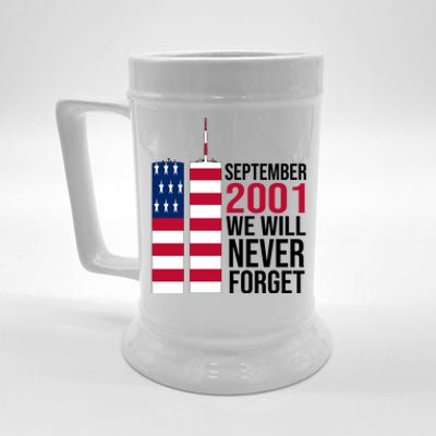 September 2001 We Will Never Forgot 20Th Anniversary 9-11 Beer Stein