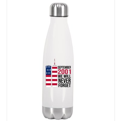 September 2001 We Will Never Forgot 20Th Anniversary 9-11 Stainless Steel Insulated Water Bottle