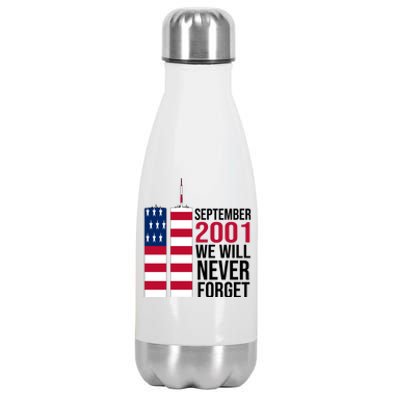 September 2001 We Will Never Forgot 20Th Anniversary 9-11 Stainless Steel Insulated Water Bottle