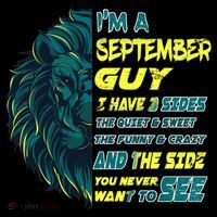 September Birthday Guy Has 3 Sides Sweet Funny Crazy  16 in Basic Backpack