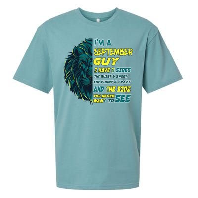 September Birthday Guy Has 3 Sides Sweet Funny Crazy  Sueded Cloud Jersey T-Shirt