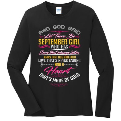 September Girl Always Listens Ladies Long Sleeve Shirt