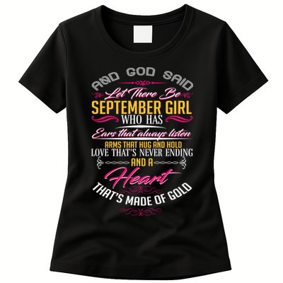 September Girl Always Listens Womens T-Shirt