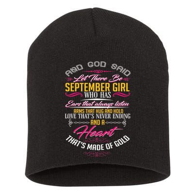 September Girl Always Listens Short Acrylic Beanie