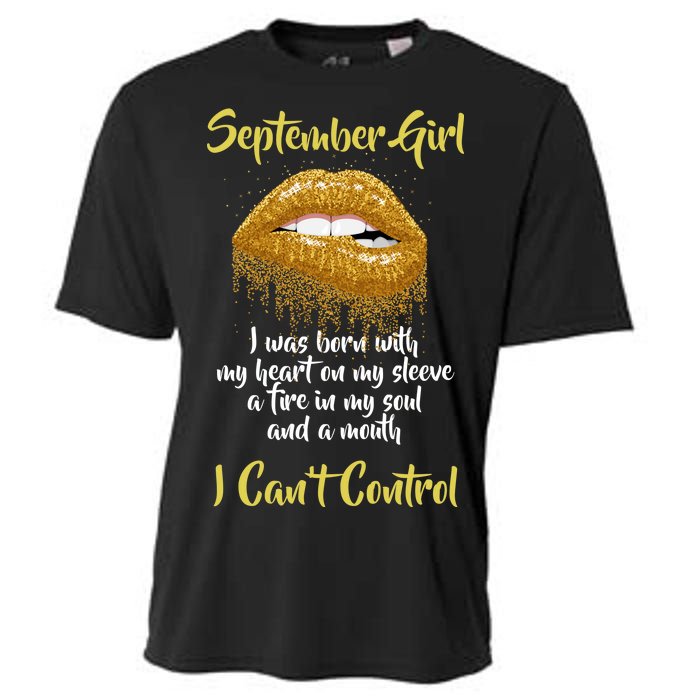 September Girl Born With Fire In My Soul Cooling Performance Crew T-Shirt