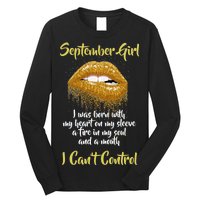 September Girl Born With Fire In My Soul Long Sleeve Shirt