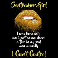 September Girl Born With Fire In My Soul Drawstring Bag