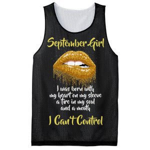 September Girl Born With Fire In My Soul Mesh Reversible Basketball Jersey Tank