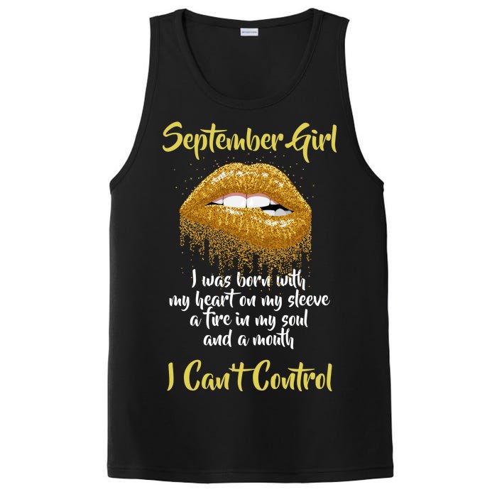 September Girl Born With Fire In My Soul PosiCharge Competitor Tank