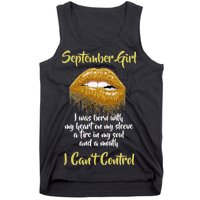 September Girl Born With Fire In My Soul Tank Top