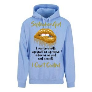 September Girl Born With Fire In My Soul Unisex Surf Hoodie