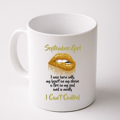 September Girl Born With Fire In My Soul Coffee Mug