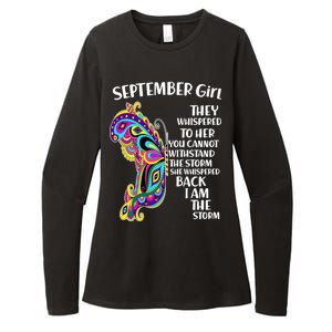 September Girl Paisley Butterfly Womens CVC Long Sleeve Shirt