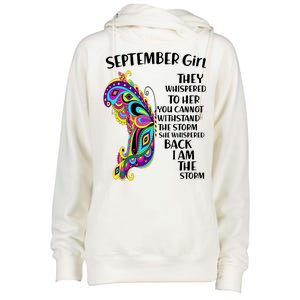 September Girl Paisley Butterfly Womens Funnel Neck Pullover Hood