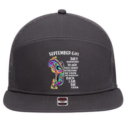 September Girl Paisley Butterfly 7 Panel Mesh Trucker Snapback Hat