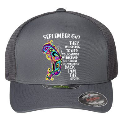 September Girl Paisley Butterfly Flexfit Unipanel Trucker Cap