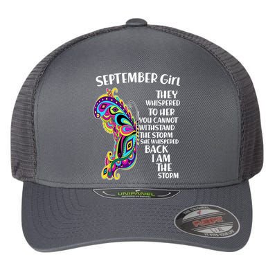 September Girl Paisley Butterfly Flexfit Unipanel Trucker Cap