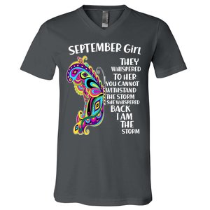 September Girl Paisley Butterfly V-Neck T-Shirt