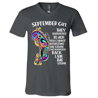 September Girl Paisley Butterfly V-Neck T-Shirt