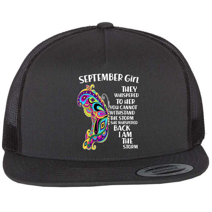 September Girl Paisley Butterfly Flat Bill Trucker Hat