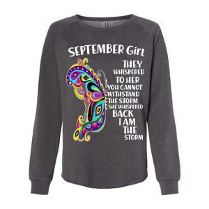 September Girl Paisley Butterfly Womens California Wash Sweatshirt