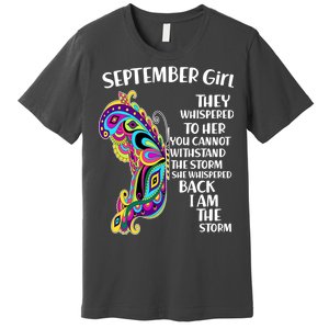 September Girl Paisley Butterfly Premium T-Shirt