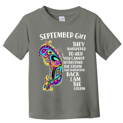 September Girl Paisley Butterfly Toddler T-Shirt