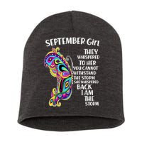 September Girl Paisley Butterfly Short Acrylic Beanie