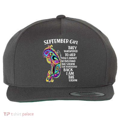 September Girl Paisley Butterfly Wool Snapback Cap